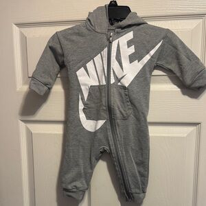 Nike Kids Gray One Piece Footie